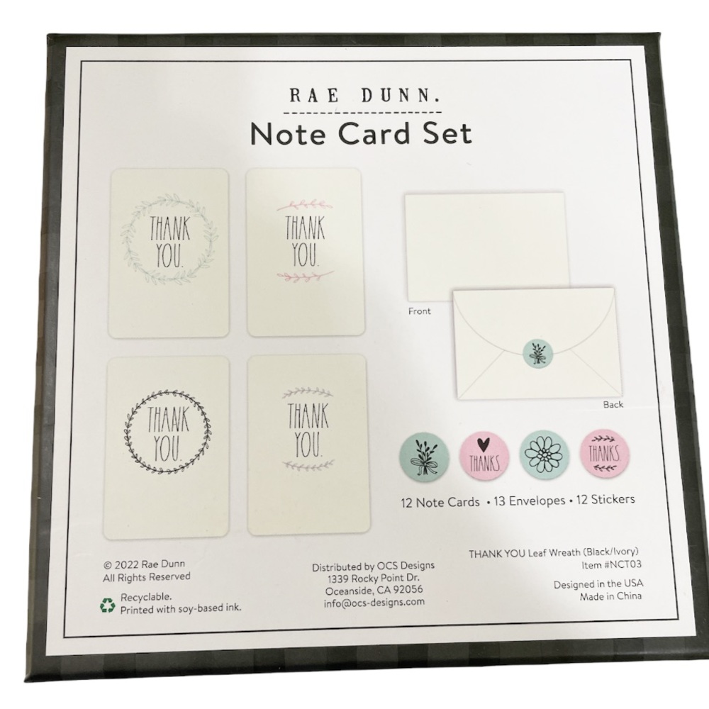 NIB Rae Dunn THANK YOU Note Card Set - Picture 5 of 5
